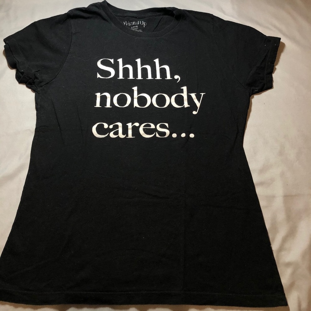 Black Nobody Cares Tee